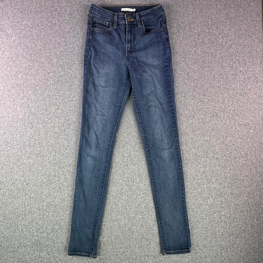 Levi's Jeans Womens 28 721 High Rise Skinny Blue Dark Wash Denim Stretch